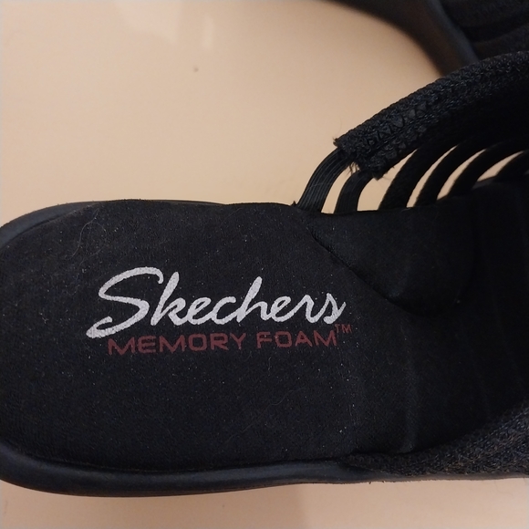 Skechers Black Slide Sandals with Sparkling Accent - Picture 4 of 7